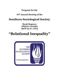 Final Program - Southern Sociological Society