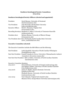 Committee List - Southern Sociological Society
