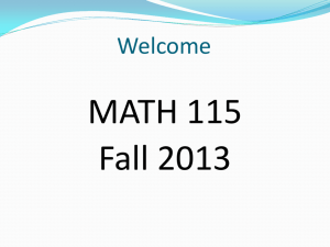 Welcome to Math 112