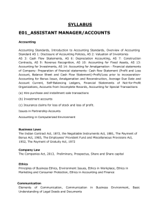SYLLABUS E01_ASSISTANT MANAGER/ACCOUNTS