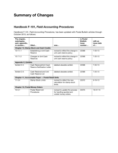 Handbook F-101 - Field Accounting Procedures