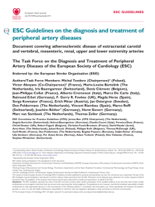ESC Guidelines on the diagnosis and treatment of peripheral artery
