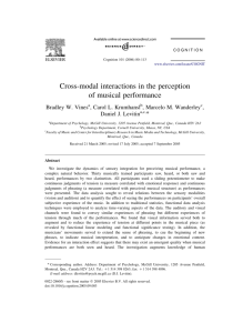 Cross-modal interactions in the perception of