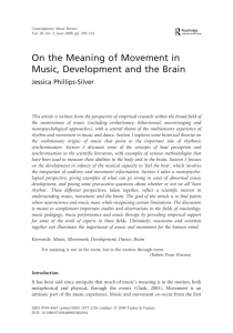 On the Meaning of Movement in Music, Development