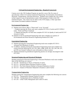 Civil and Environmental Engineering – Required Coursework