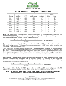 Floor Area Ratio & Lot Coverage Guidelines