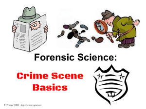 Crime Scene Basics - Jonathan Alder Local School District