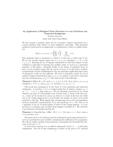 An Application of Weighted Theta Functions to t