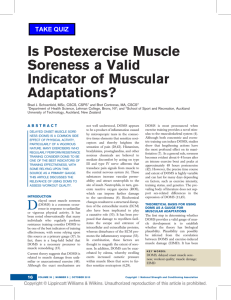 Is Postexercise Muscle Soreness a Valid Indicator of Muscular
