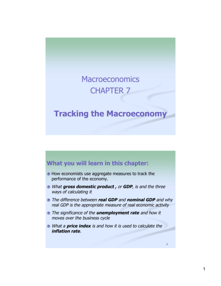 Macroeconomics CHAPTER 7