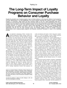 The Long-Term Impact of Loyalty Programs on Consumer Purchase