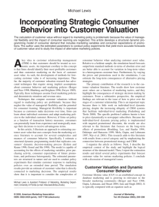 Incorporating Strategic Consumer Behavior into Customer Valuation