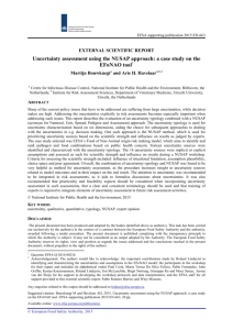 Uncertainty assessment using the NUSAP approach: a case study