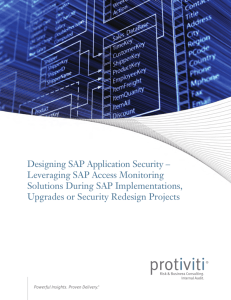 Designing SAP Application Security – Leveraging SAP