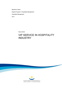 vip service in hospitality industry