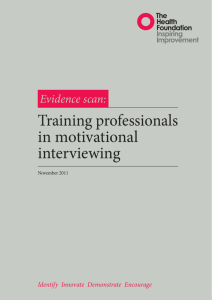 Training professionals in motivational interviewing