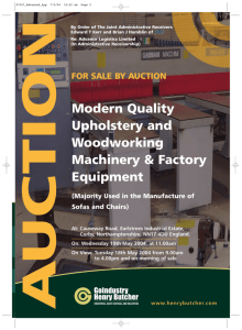 Modern Quality Upholstery and Woodworking Machinery & Factory