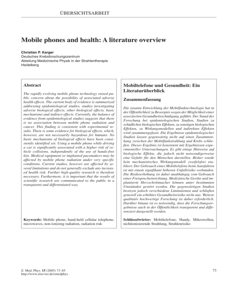 literature review for mobile phone