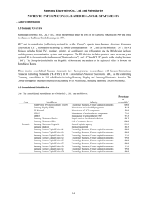 Samsung Electronics Co., Ltd. and Subsidiaries NOTES TO