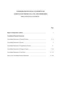 consolidated financial statements of samsung electronics co., ltd