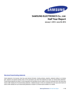 SAMSUNG ELECTRONICS Co., Ltd. Half Year Report