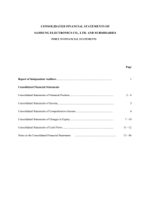 consolidated financial statements of samsung electronics co., ltd