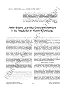 Action-Based Learning: Goals and Attention in the