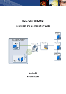 Defender WebMail Installation and Configuration Guide