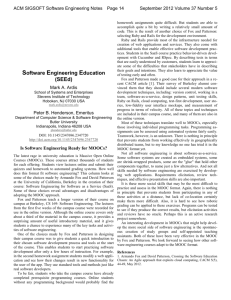 Software engineering education (SEEd): is
