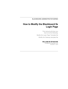 How to Modify the Blackboard 9x Login Page