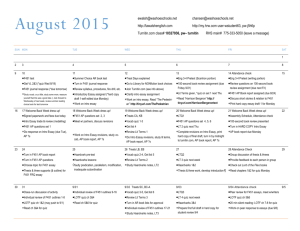 August 2015 Calendar