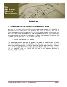 Guidelines - The Ben Graham Centre for Value Investing