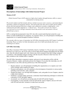 Descriptions of Internships with Global Journal Project