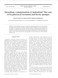 Parasitism, commensalism or mutualism? The case of Scyphozoa