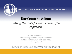 Eco-Commensalism - Institute for Agriculture and Trade Policy