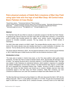 Petro physical analysis of Habib Rahi Limestone of Mari Gas Field