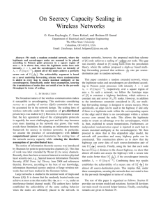 On Secrecy Capacity Scaling in Wireless Networks