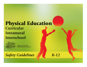 Physical Education Safety Guidelines, K-12