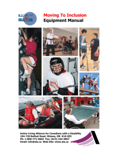 Moving To Inclusion Equipment Manual