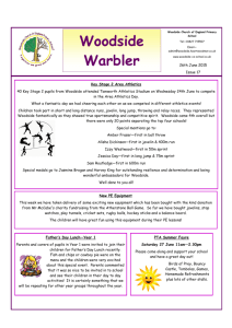 Woodside Warbler - Woodside Church Of England Primary School's