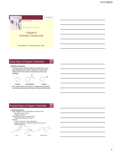 Aromatic Compounds - URI Department of Chemistry