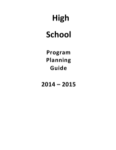 High School Planning Guide - Wake County Public School System