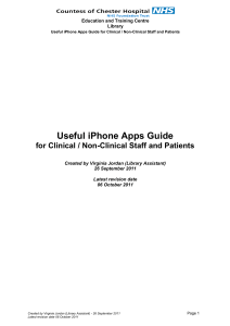 Useful iPhone Apps Guide - University of Birmingham