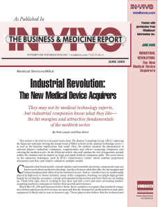 The Industrial Revolution: The New Medical Device Acquirers