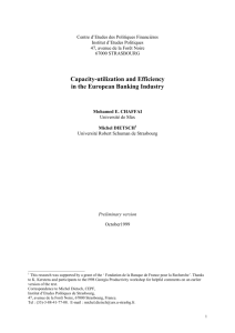 Capacity-utilization and Efficiency in the European Banking Industry