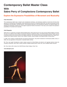Contemporary Ballet Master Class