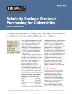 Scholarly Savings: Strategic Purchasing for Universities