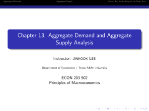 Chapter 13. Aggregate Demand and Aggregate Supply Analysis