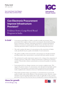 Can Electronic Procurement Improve Infrastructure Provision?