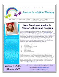 SIMT Fall12 Newsletter - Success In Motion Therapy